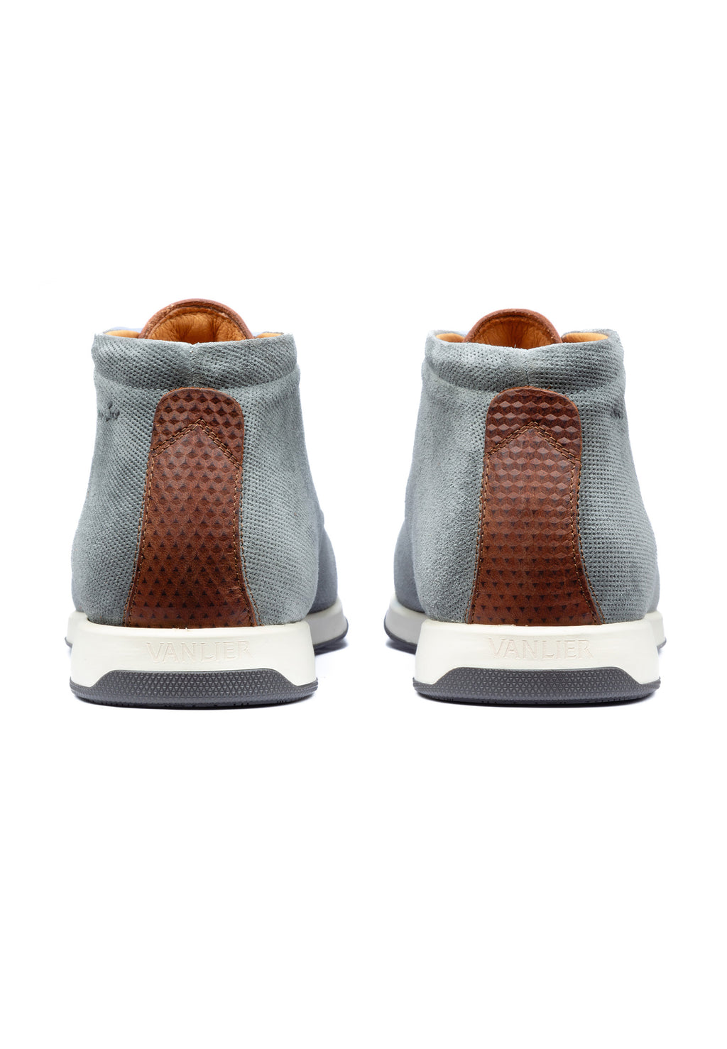 Grijs blauw suède Ticino halfhoge veterschoen