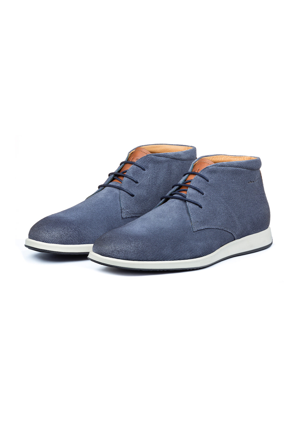 T-moro brown suede Ticino mid-top lace-up shoe