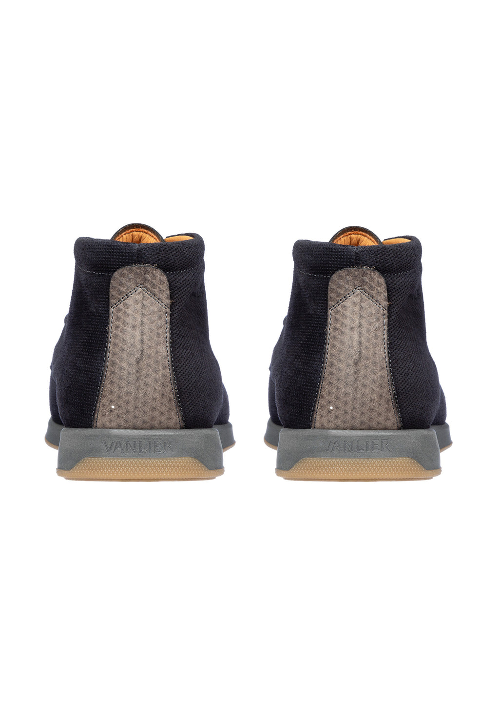 Zwart suède Ticino halfhoge veterschoen