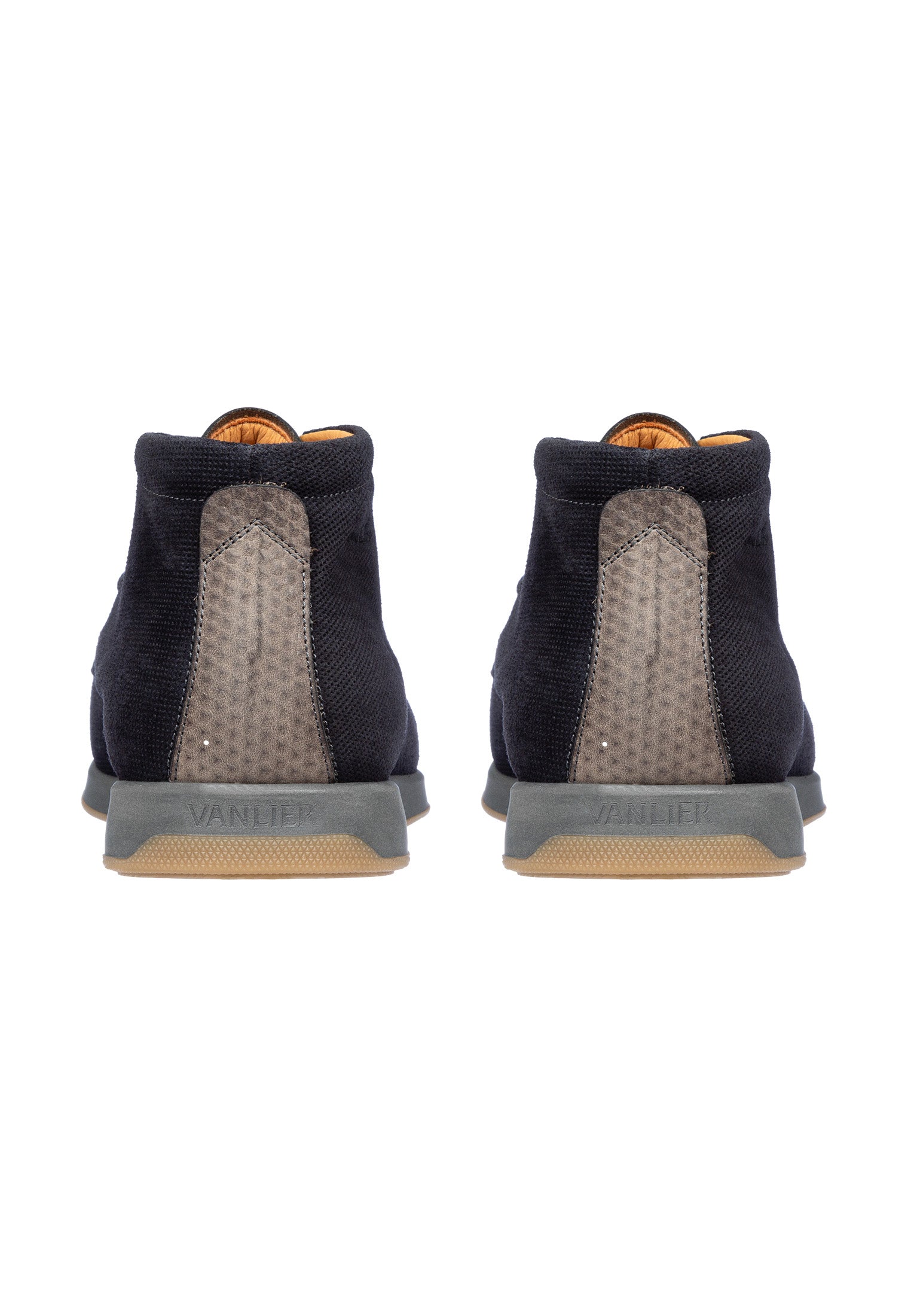 Zwart suède Ticino halfhoge veterschoen