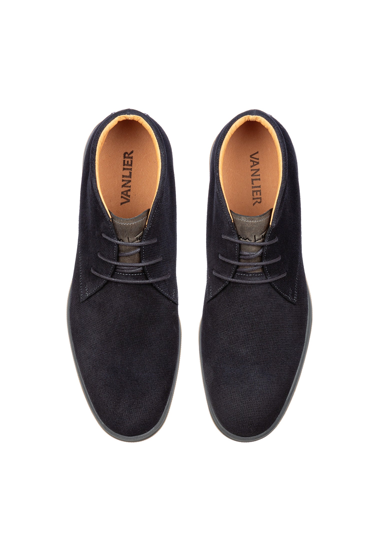 Zwart suède Ticino halfhoge veterschoen