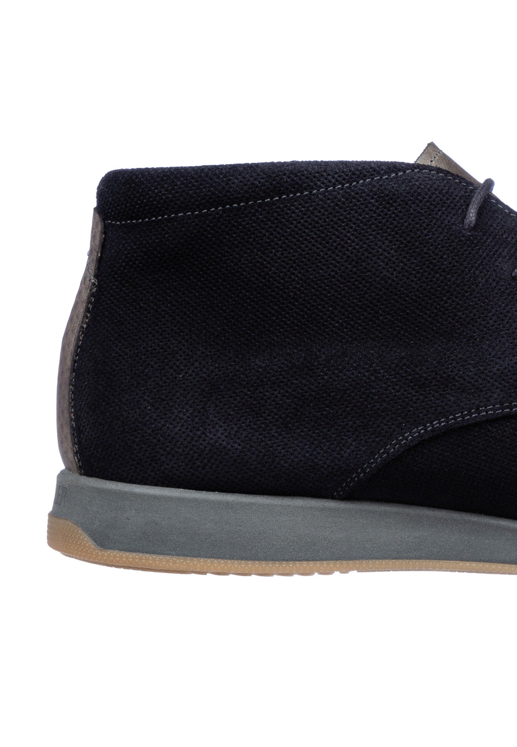 Zwart suède Ticino halfhoge veterschoen