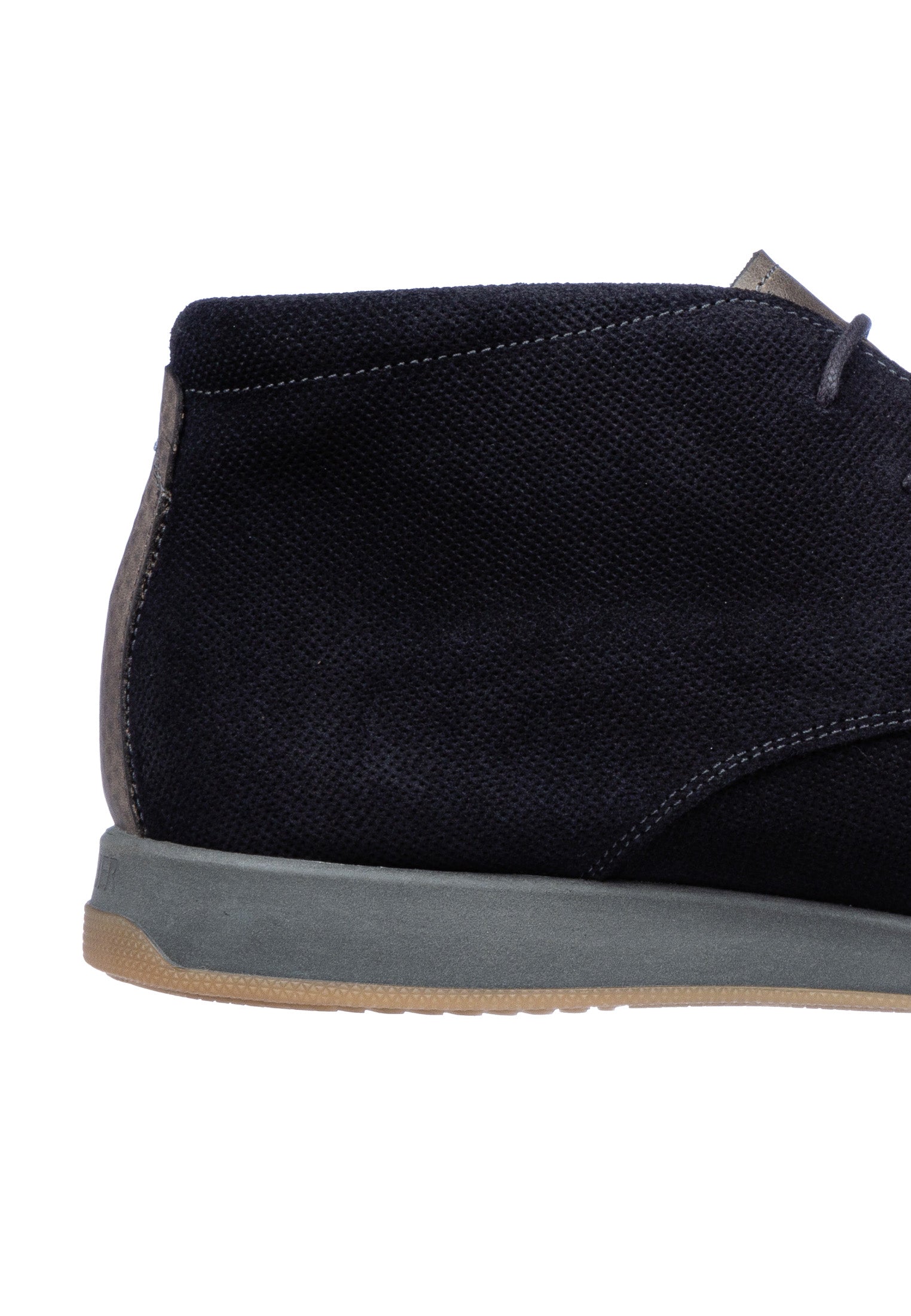 Zwart suède Ticino halfhoge veterschoen