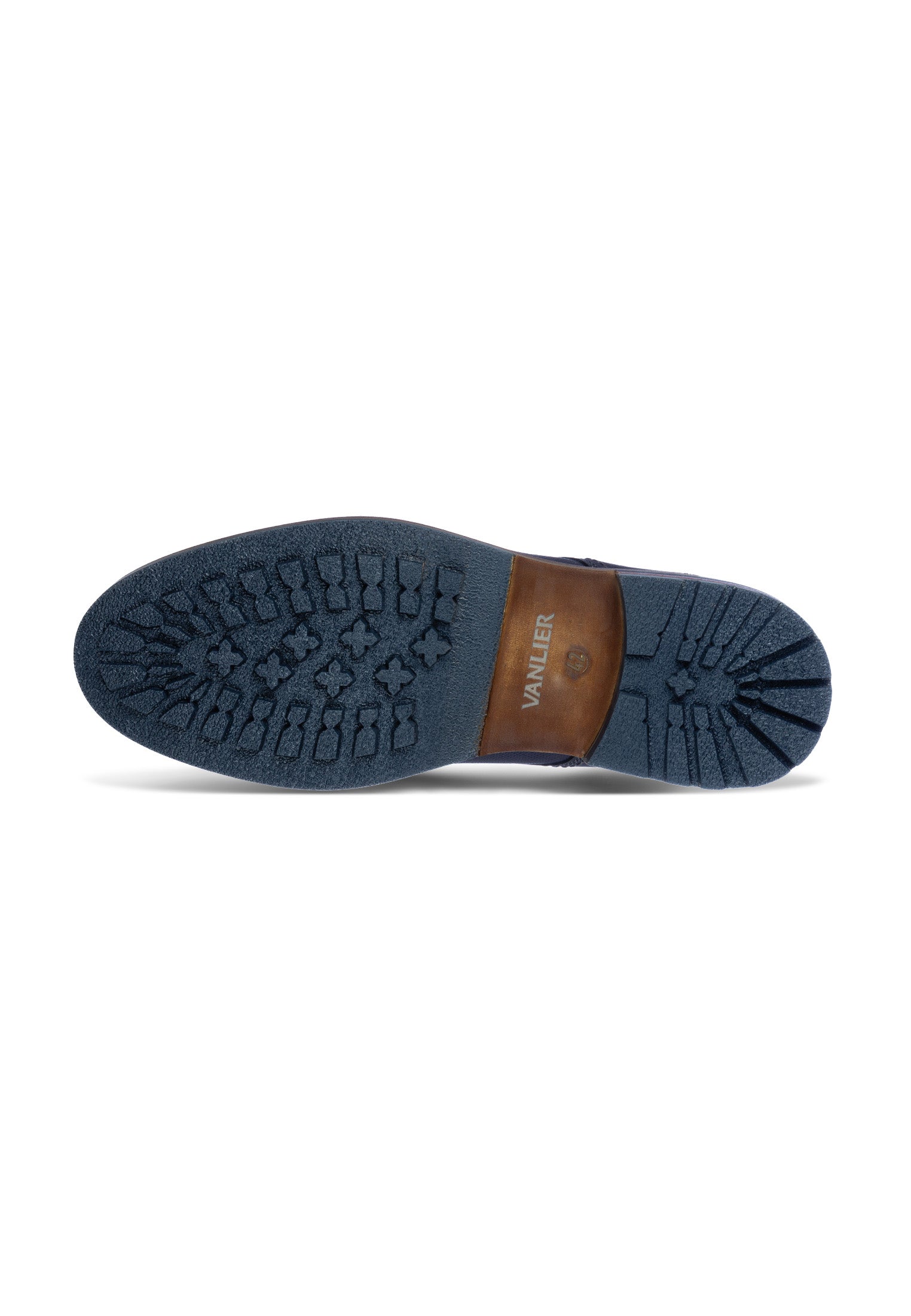 Navy nubuck Monti halfhoge veterschoen