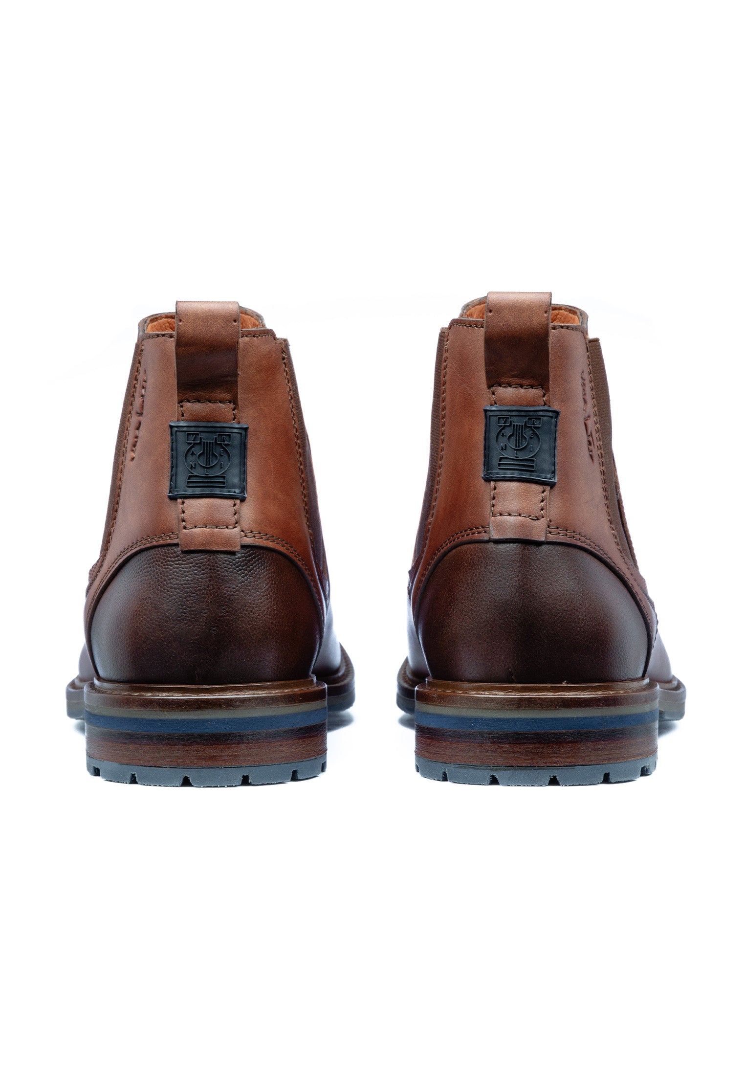 Licht cognac gladleren Monti chelsea boot
