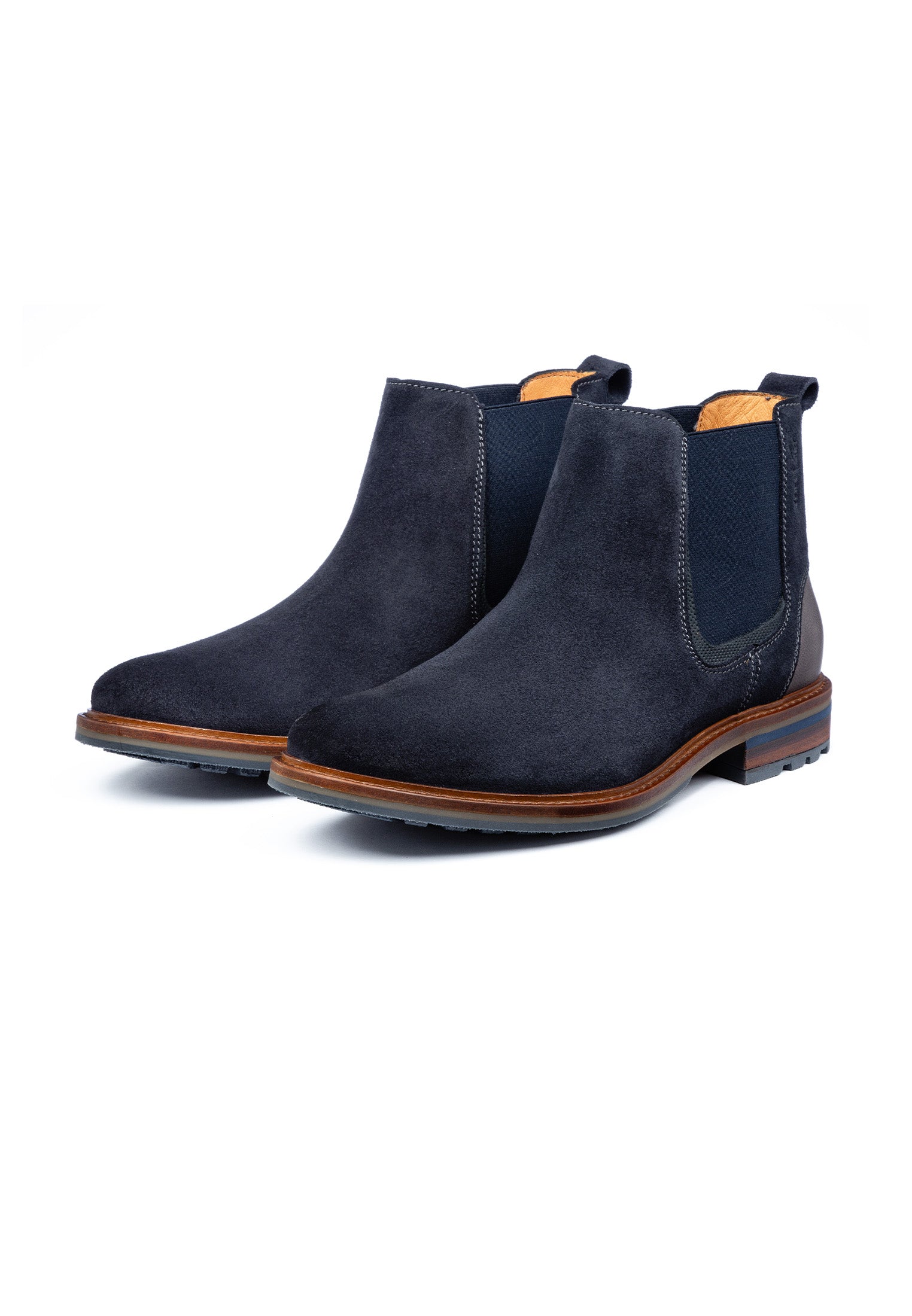 Navy blauw suède Monti chelsea boot