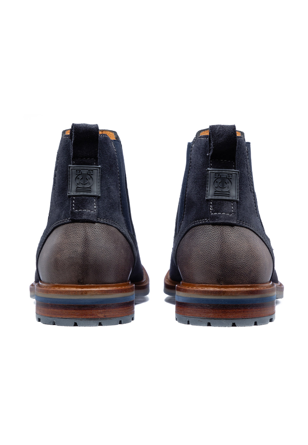 Navy blauw suède Monti chelsea boot