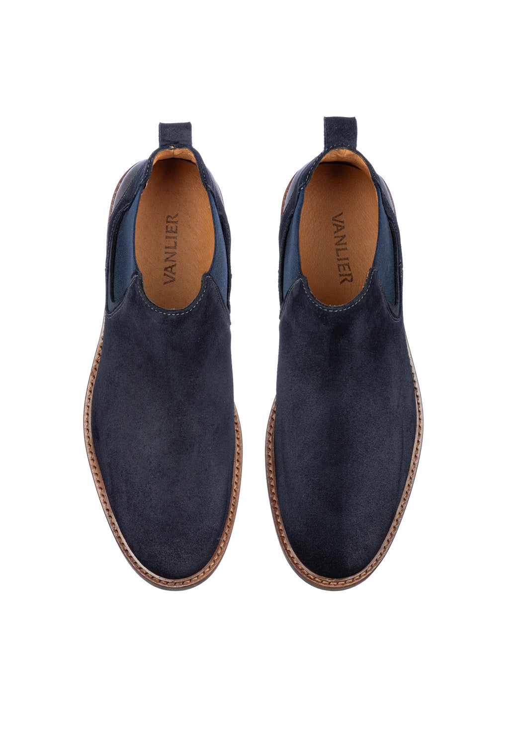 Navy blauw suède Monti chelsea boot