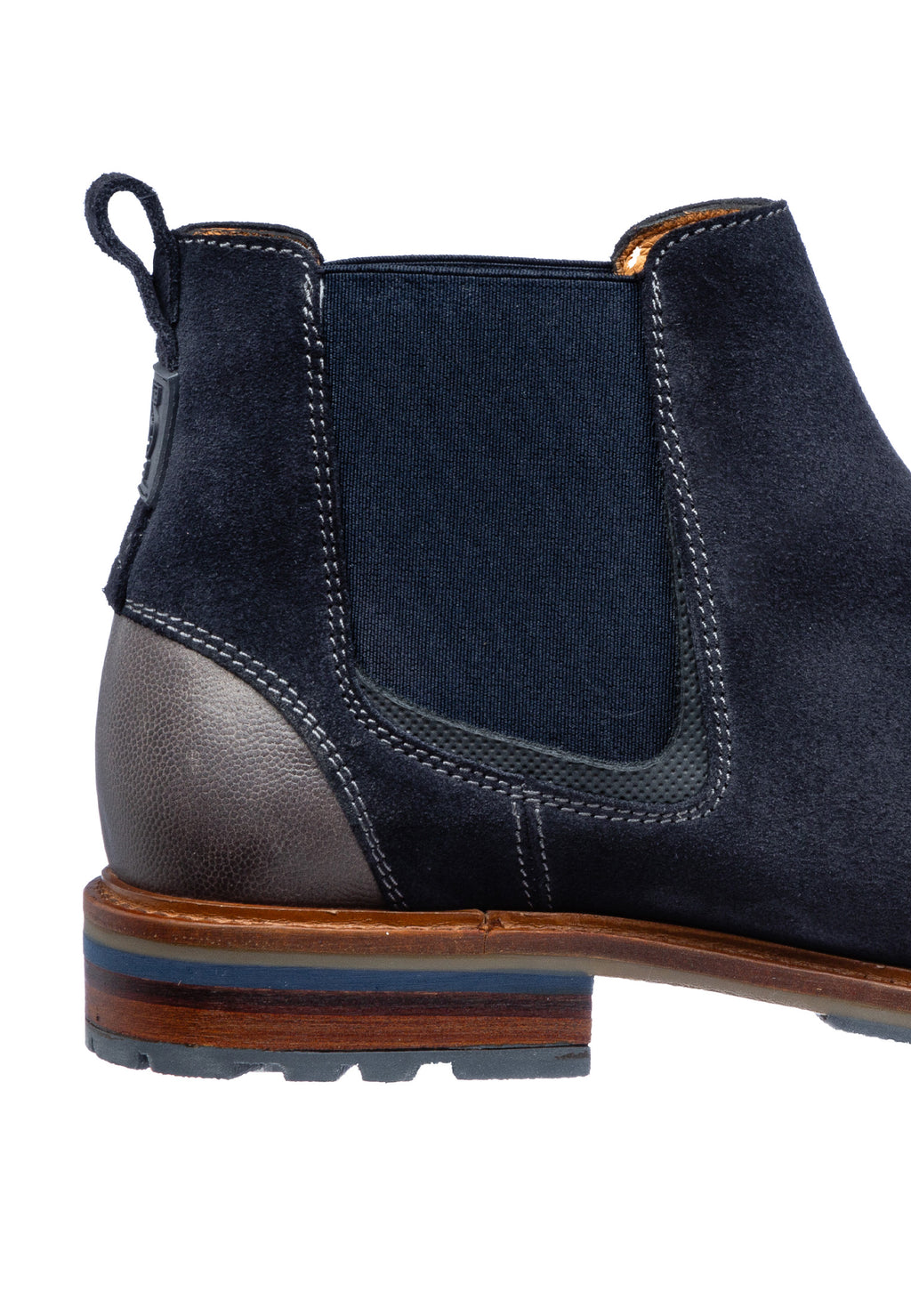 Navy blauw suède Monti chelsea boot