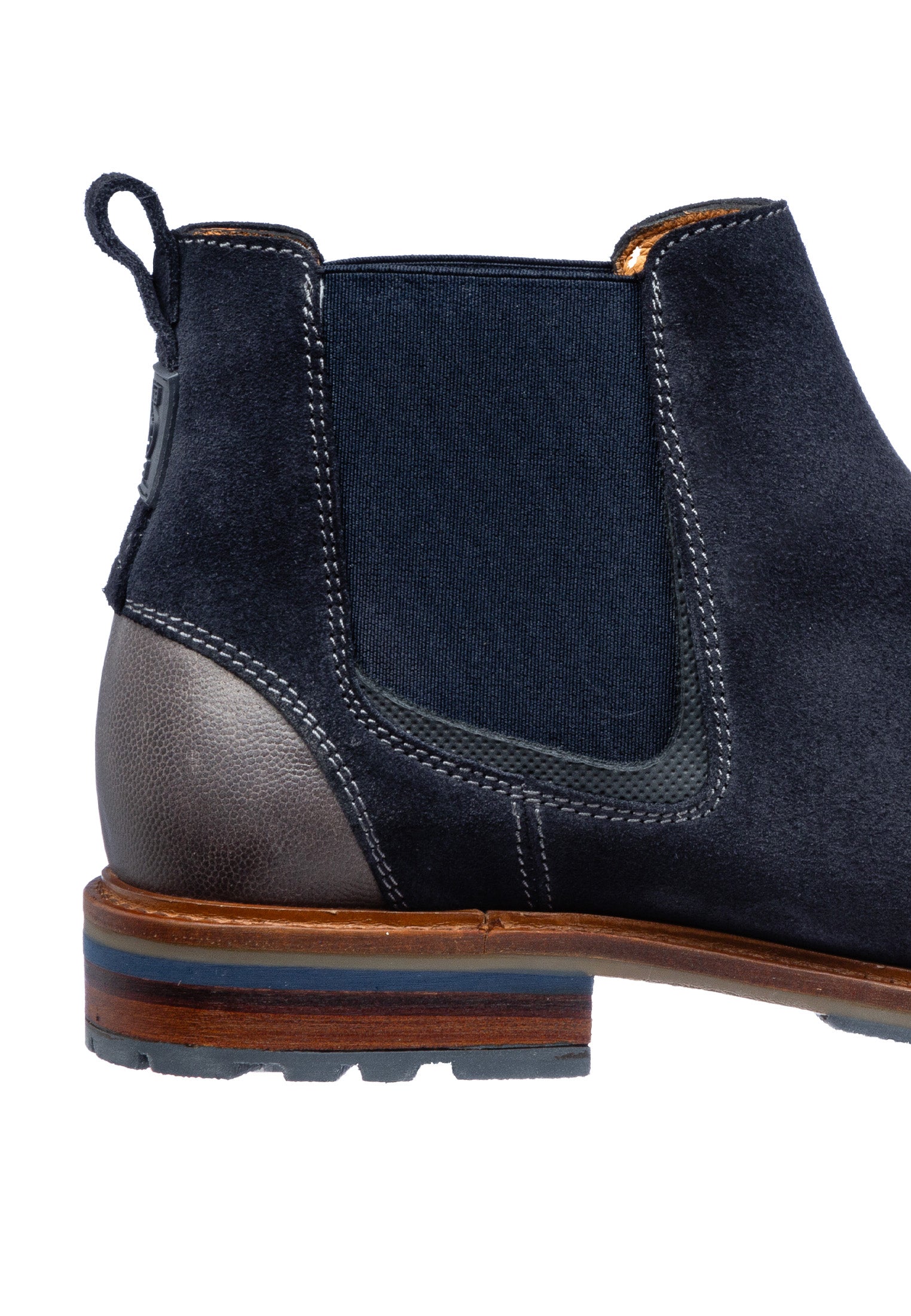 Navy blauw suède Monti chelsea boot