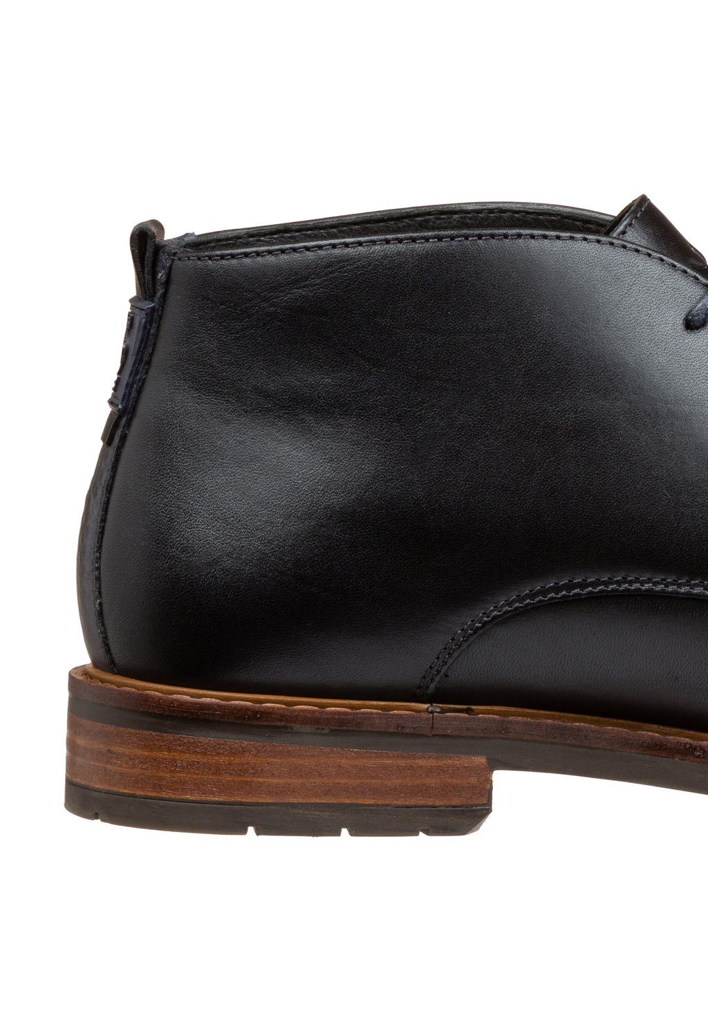 Navy gladleren Boston boot