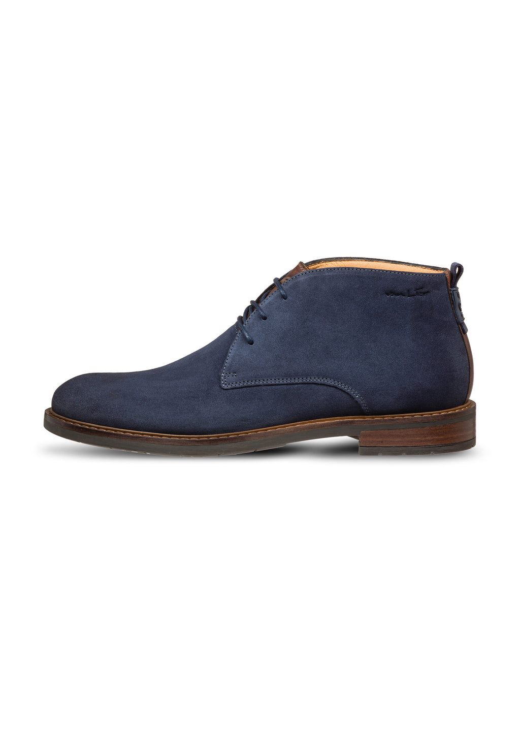 Navy blauw suède Boston boot