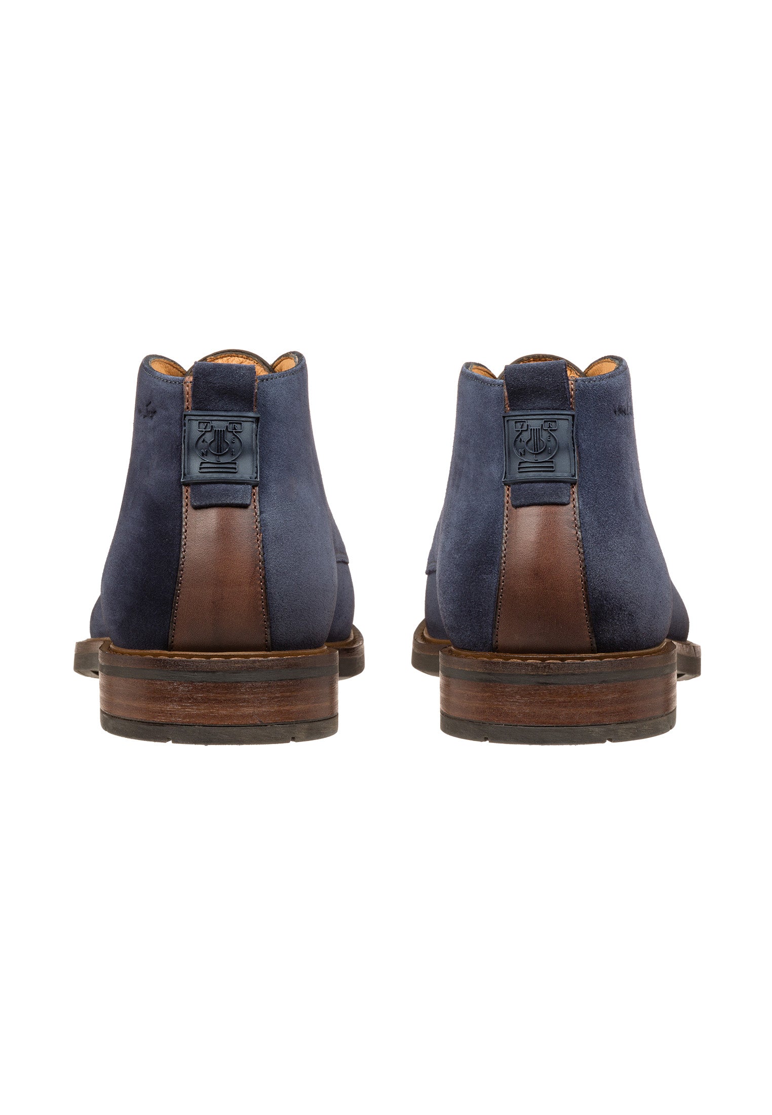 Navy blauw suède Boston boot