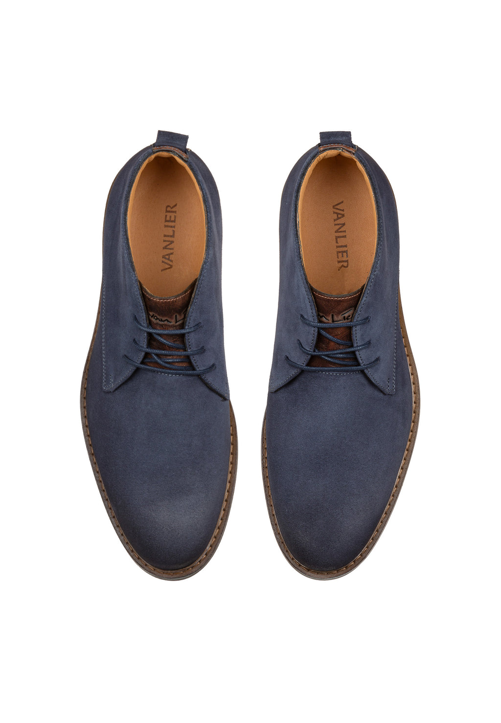 Navy blauw suède Boston boot