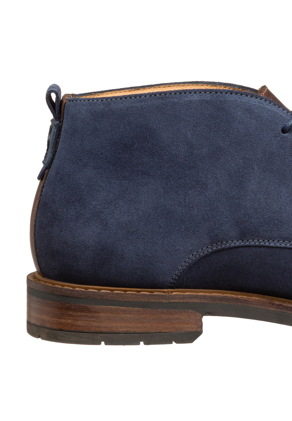 Navy blauw suède Boston boot