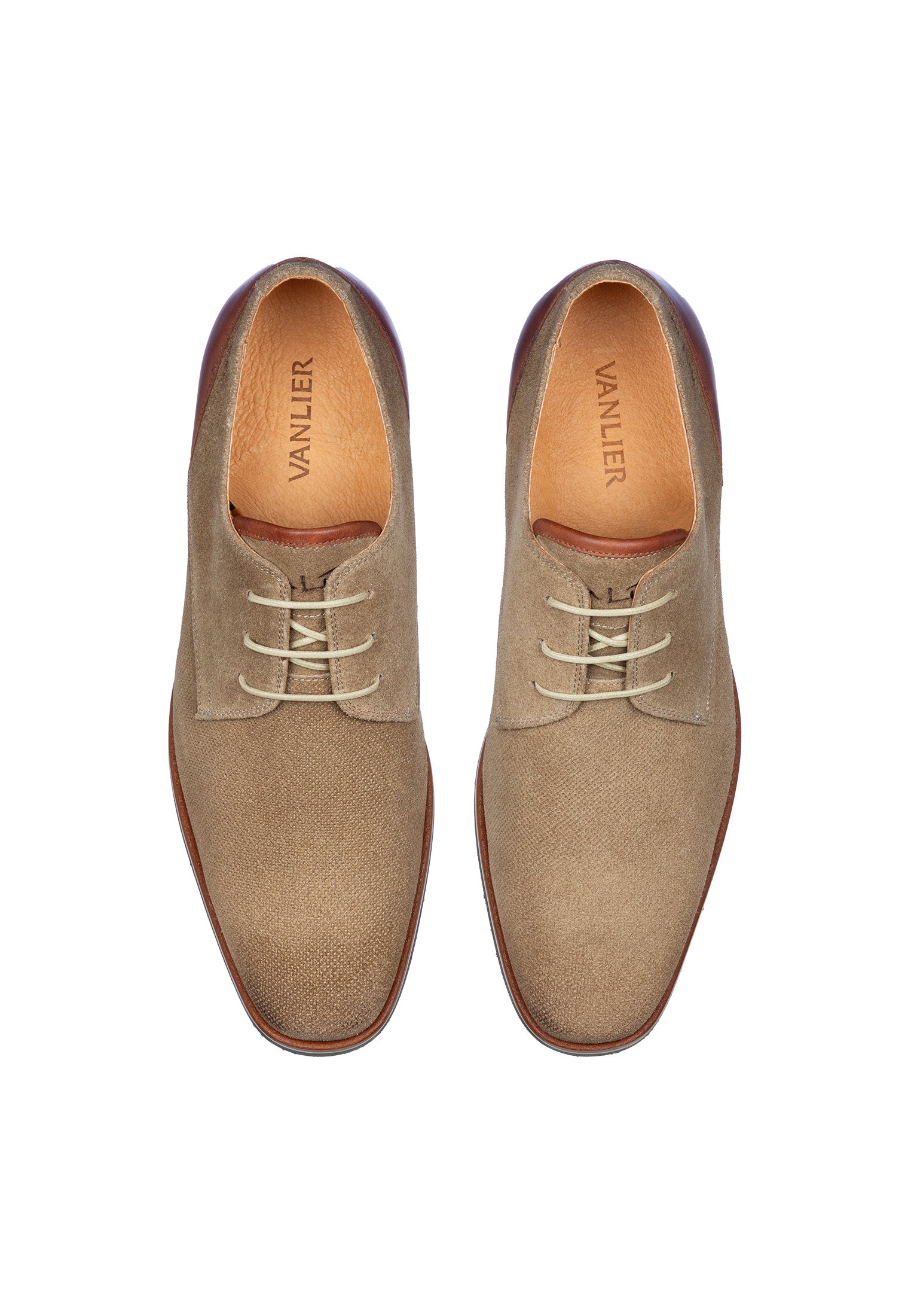 Taupe suède Amalfi veterschoen