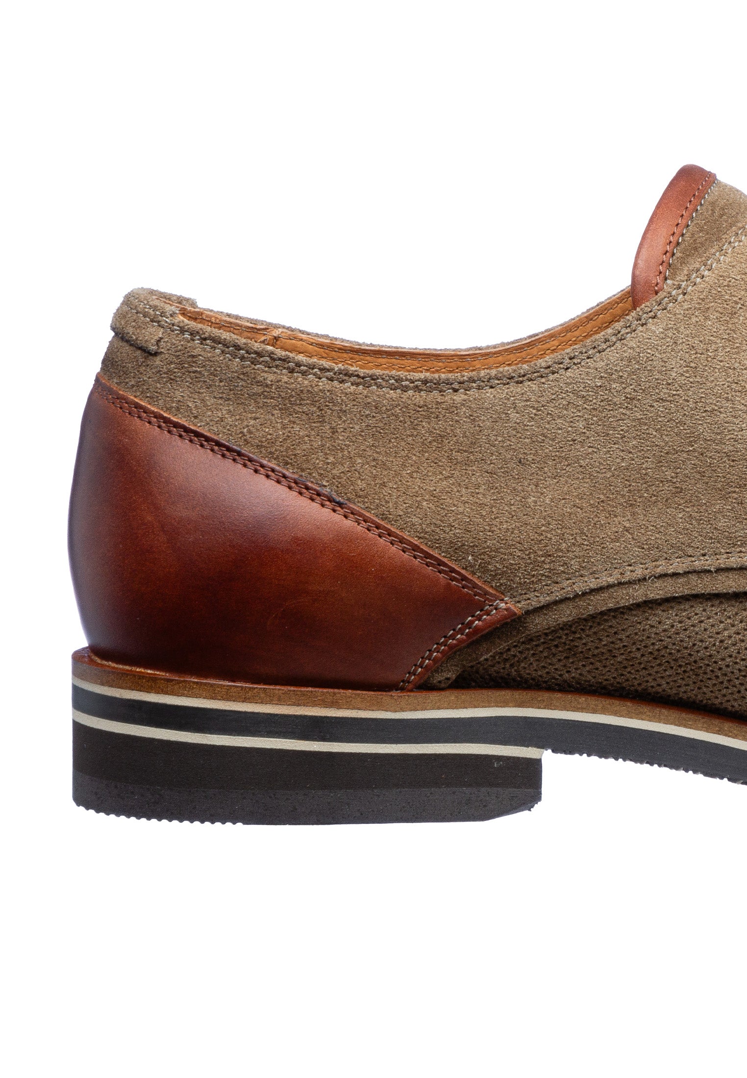 Taupe suède Amalfi veterschoen