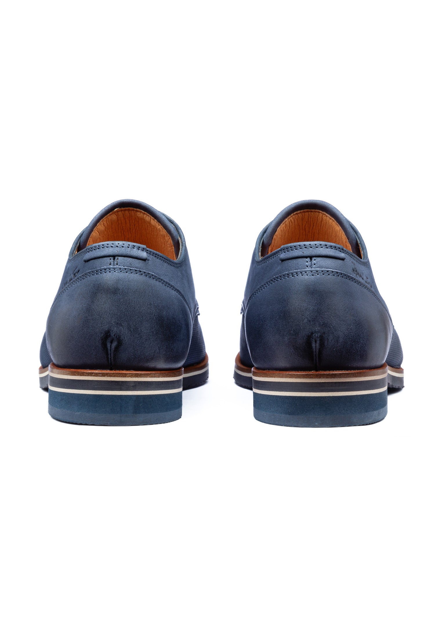 Blauw nubuck Amalfi veterschoen
