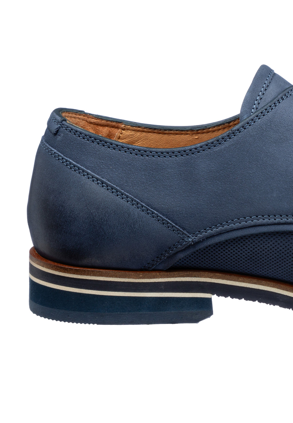 Blauw nubuck Amalfi veterschoen
