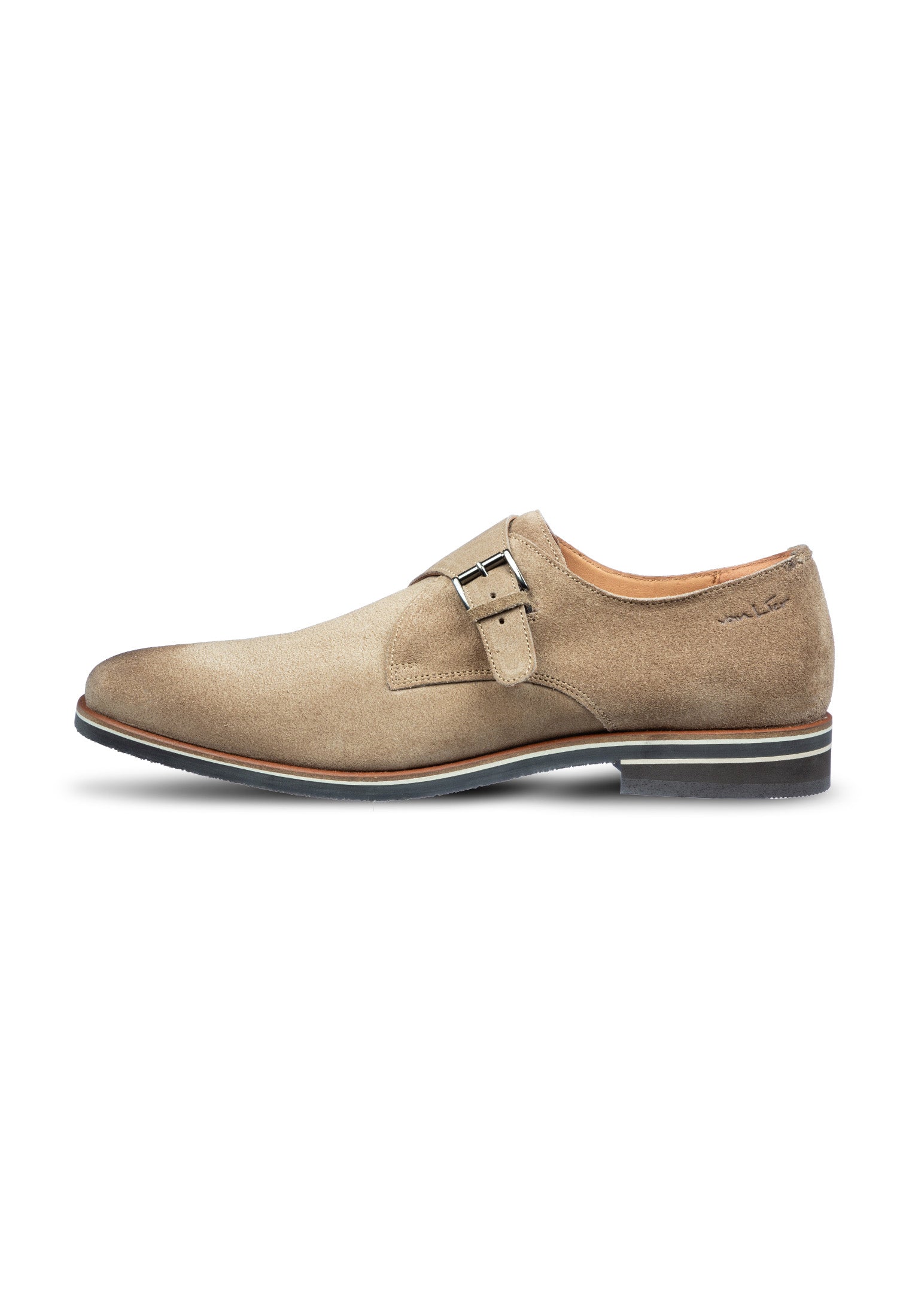 Taupe suède Amalfi gespschoen
