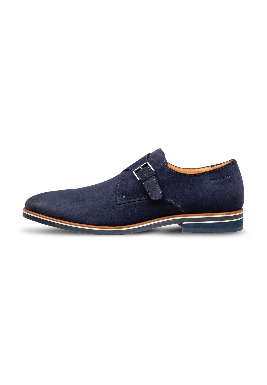 Blauw suède Amalfi gespschoen