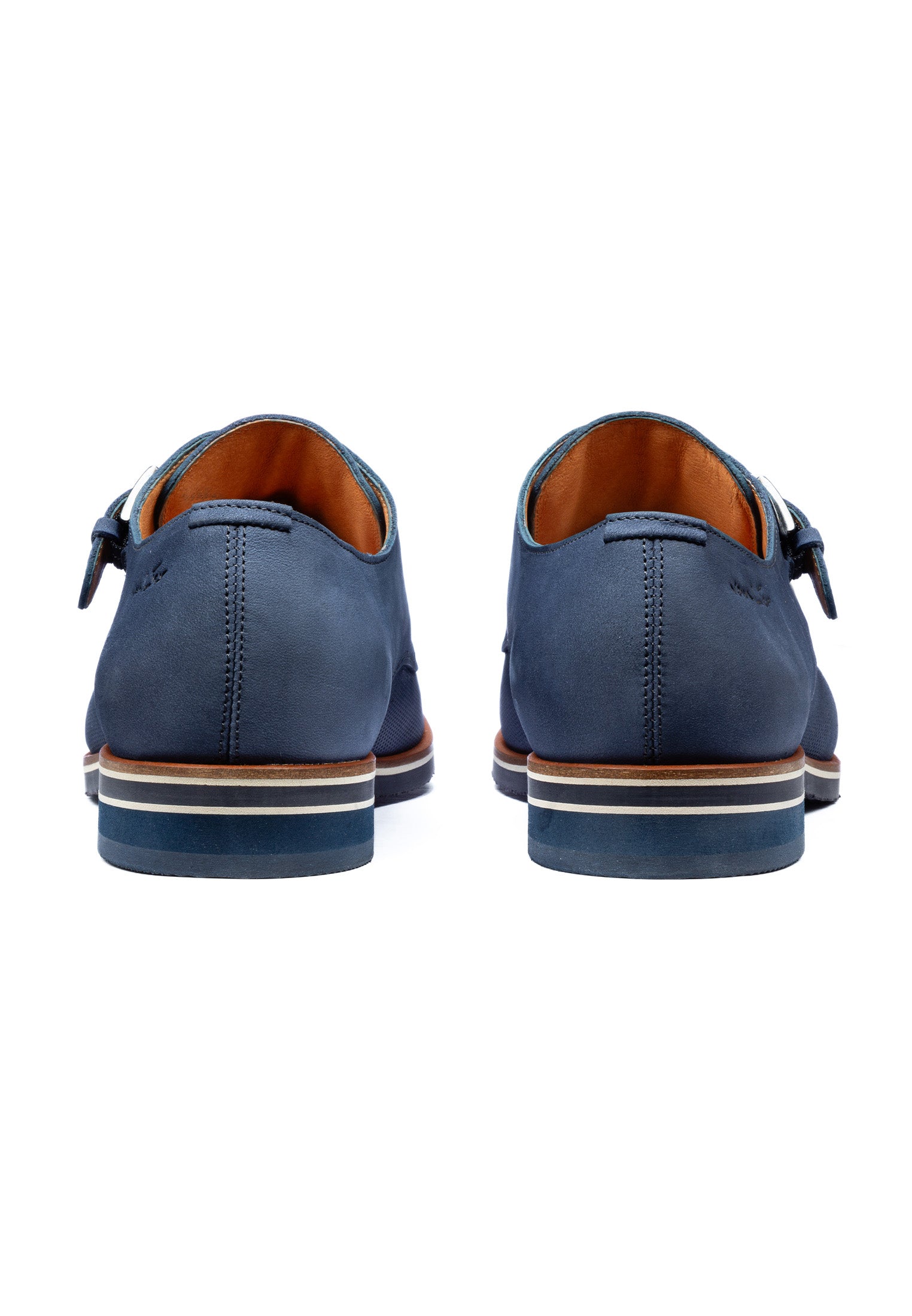 Blauw nubuck Amalfi gespschoen