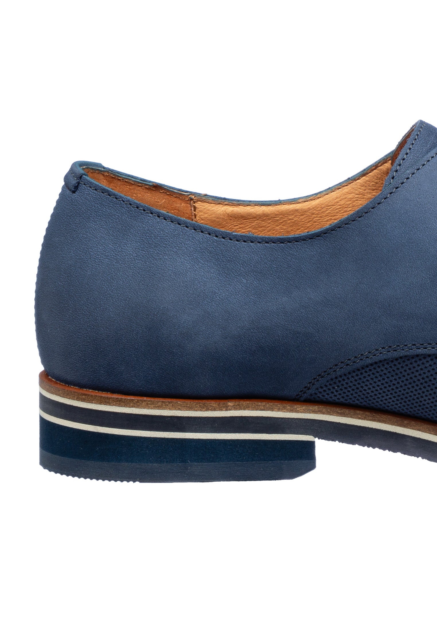 Blauw nubuck Amalfi gespschoen