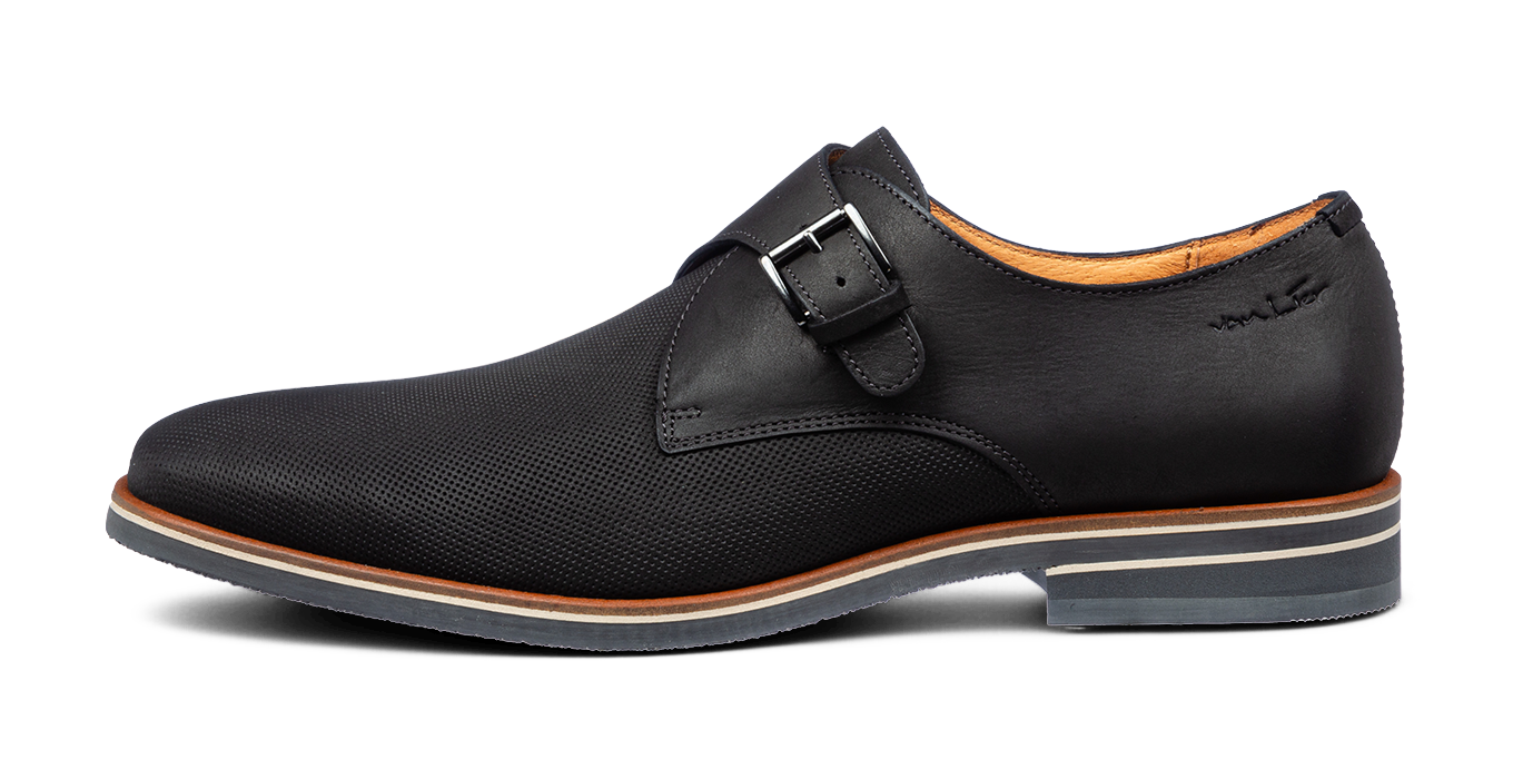Antraciet grijs nubuck Amalfi gespschoen