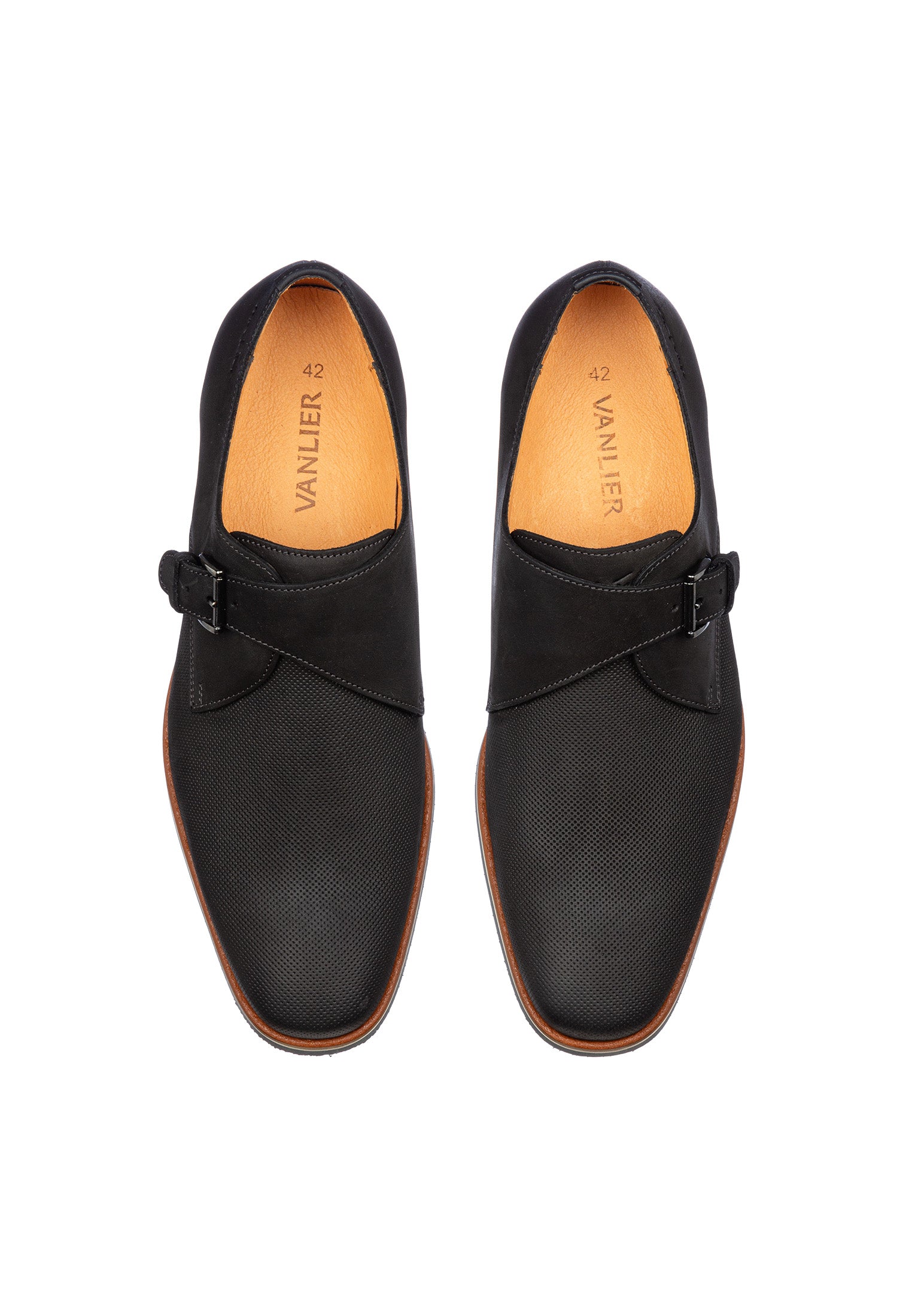Antraciet grijs nubuck Amalfi gespschoen