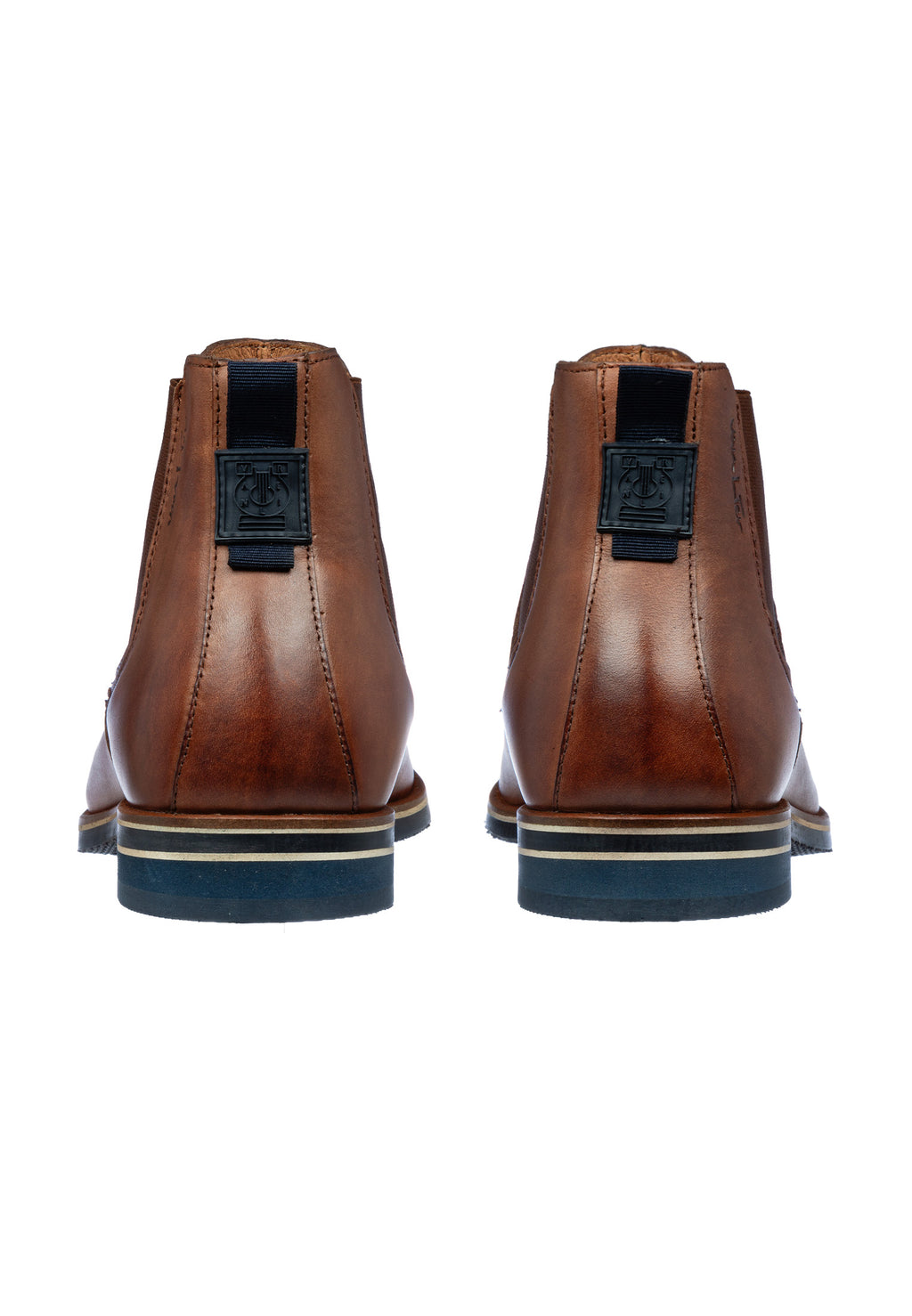 Licht cognac gladleren Amalfi chelsea boot