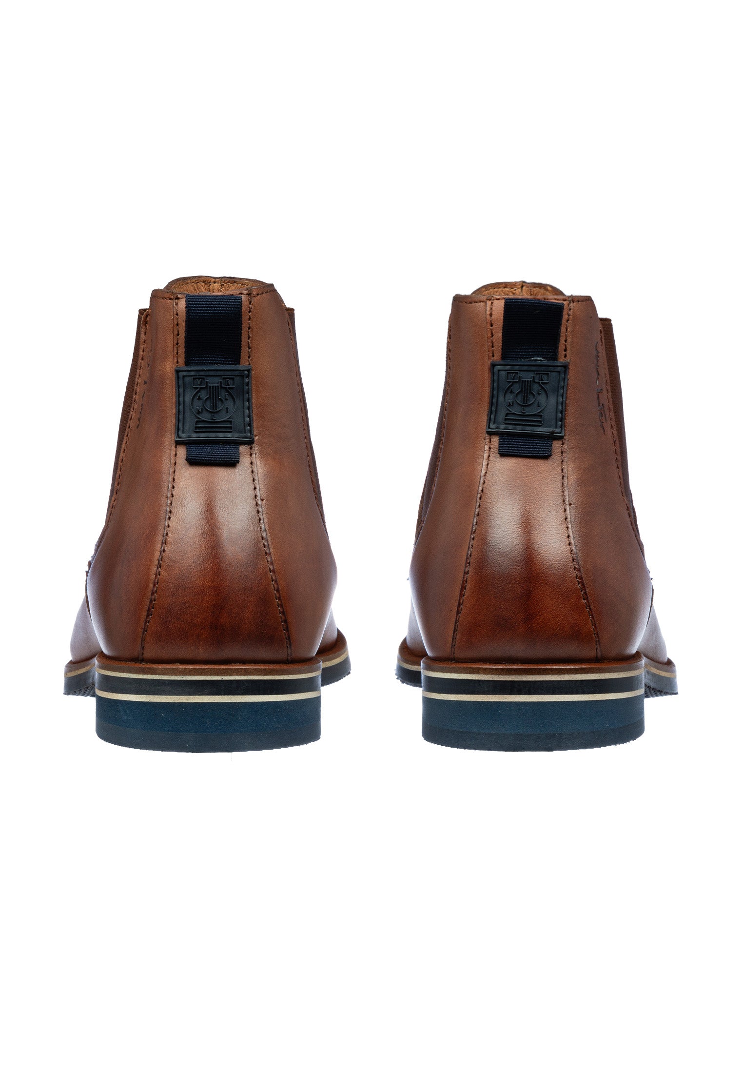 Licht cognac gladleren Amalfi chelsea boot