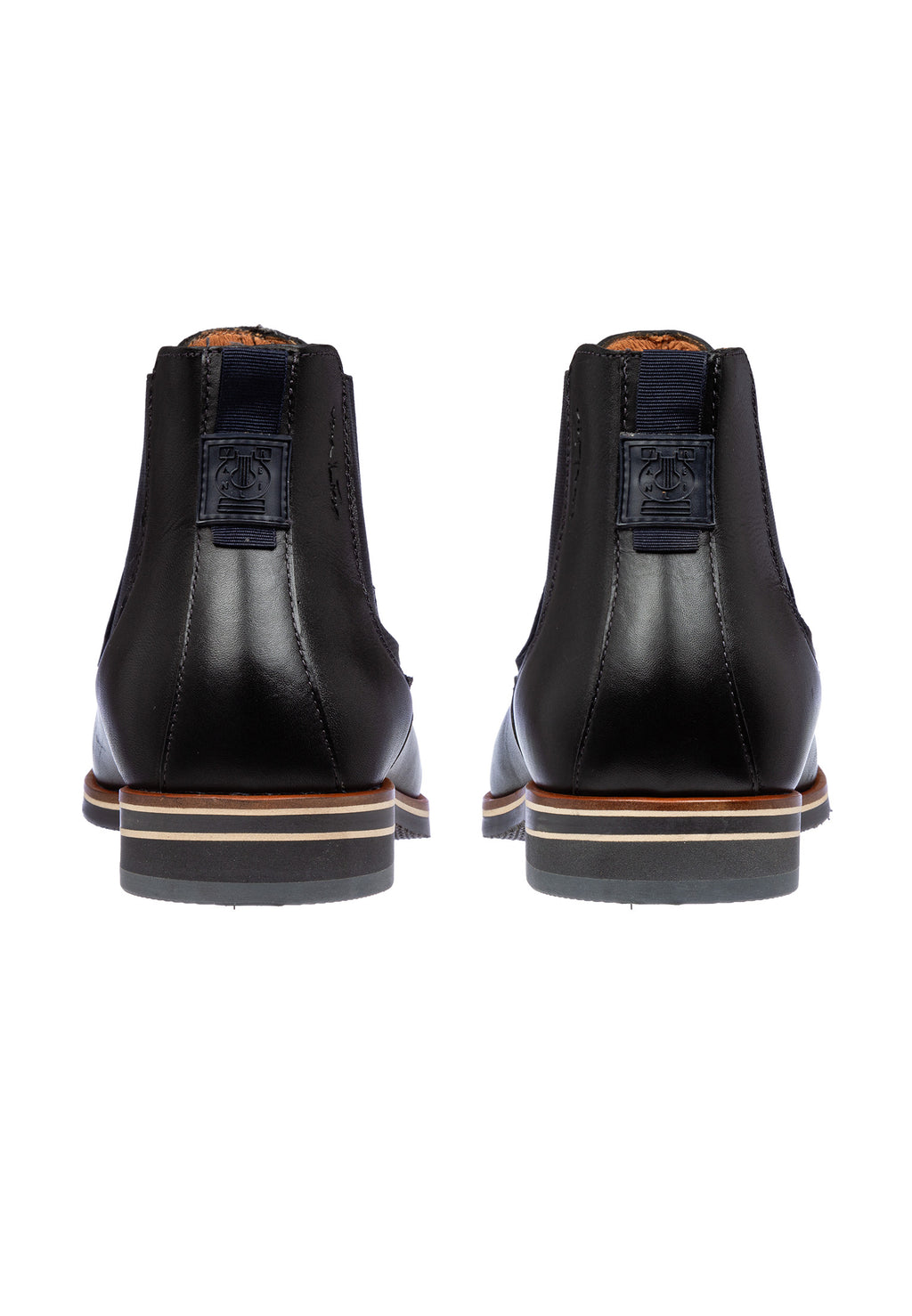 Zwart gladleren Amalfi chelsea boot