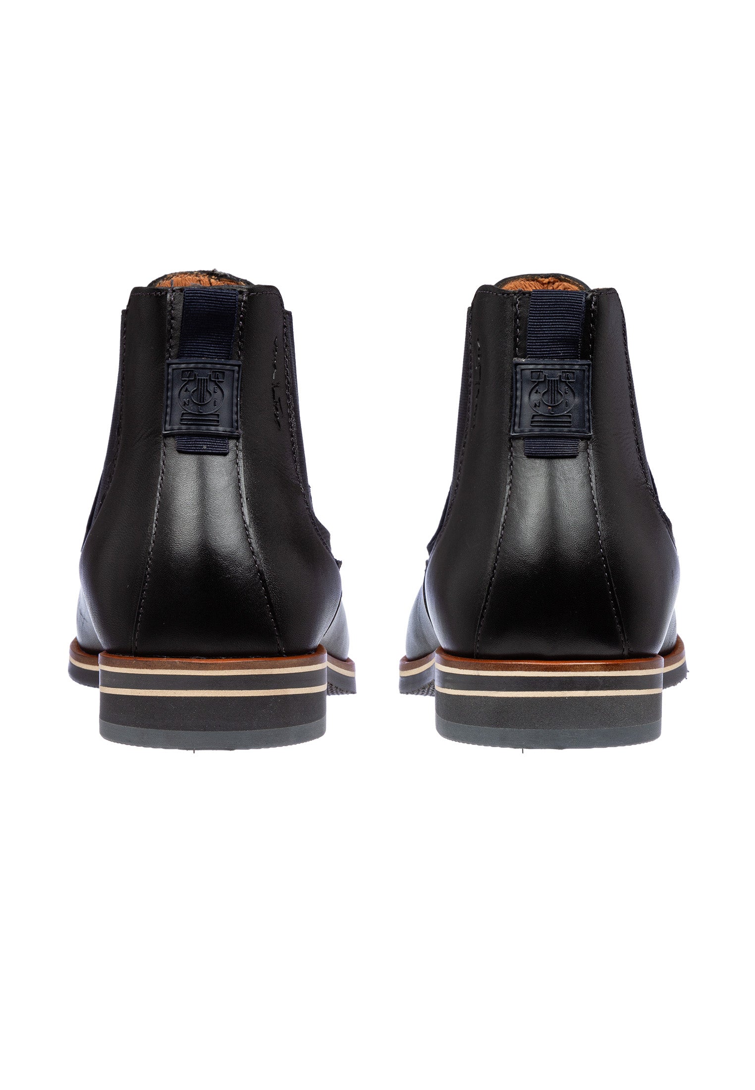 Zwart gladleren Amalfi chelsea boot