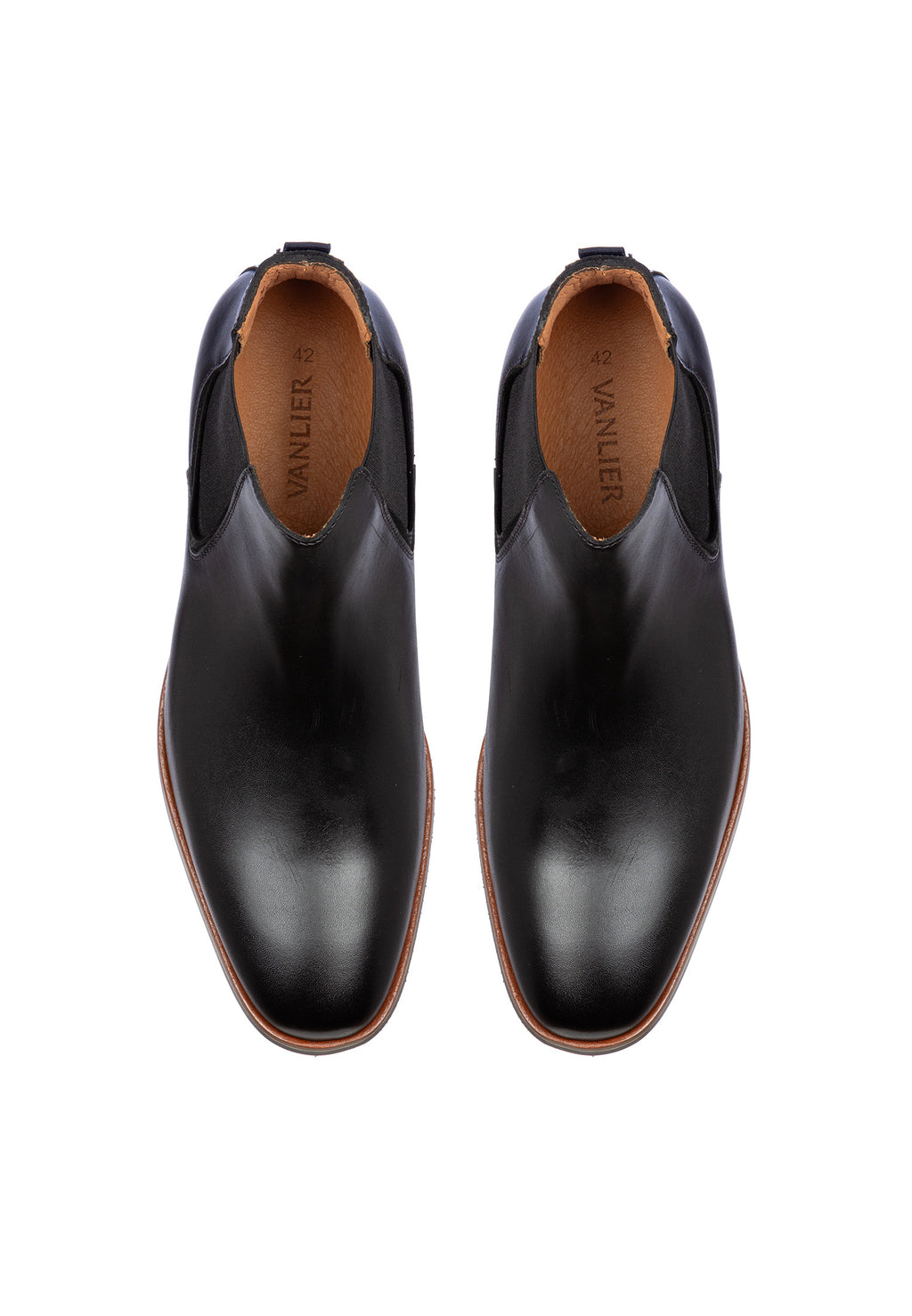Zwart gladleren Amalfi chelsea boot