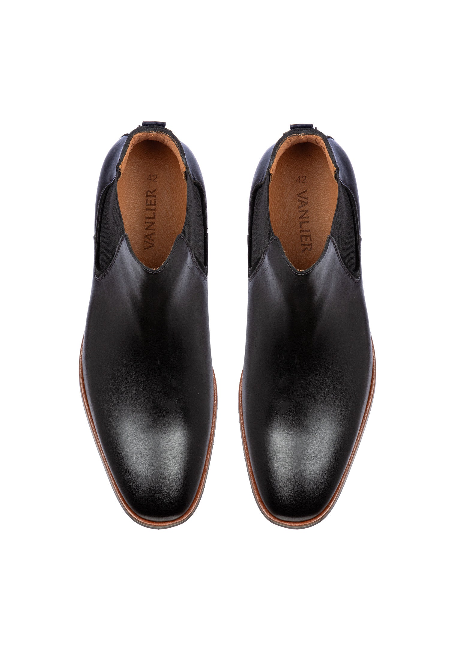 Zwart gladleren Amalfi chelsea boot