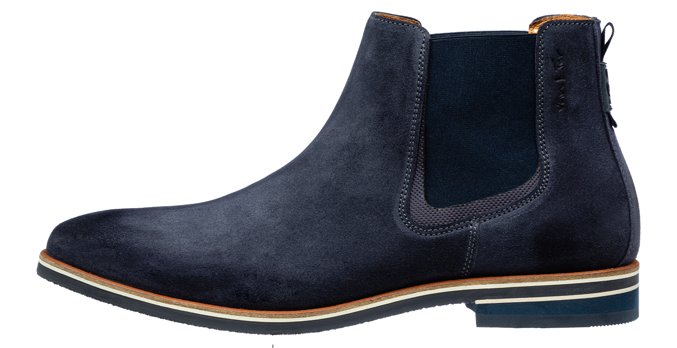 Blauw suède Amalfi chelsea boot