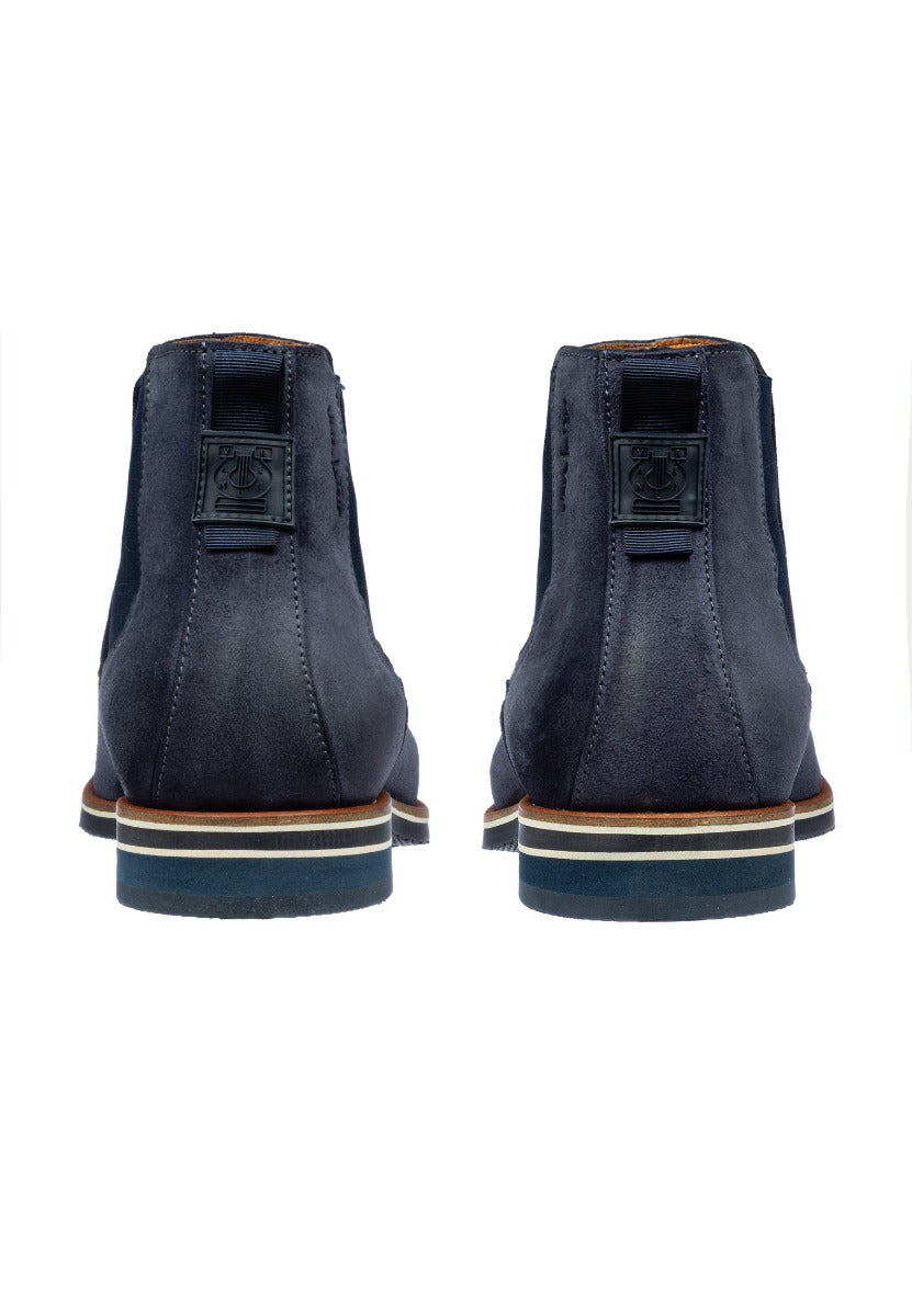 Blauw suède Amalfi chelsea boot