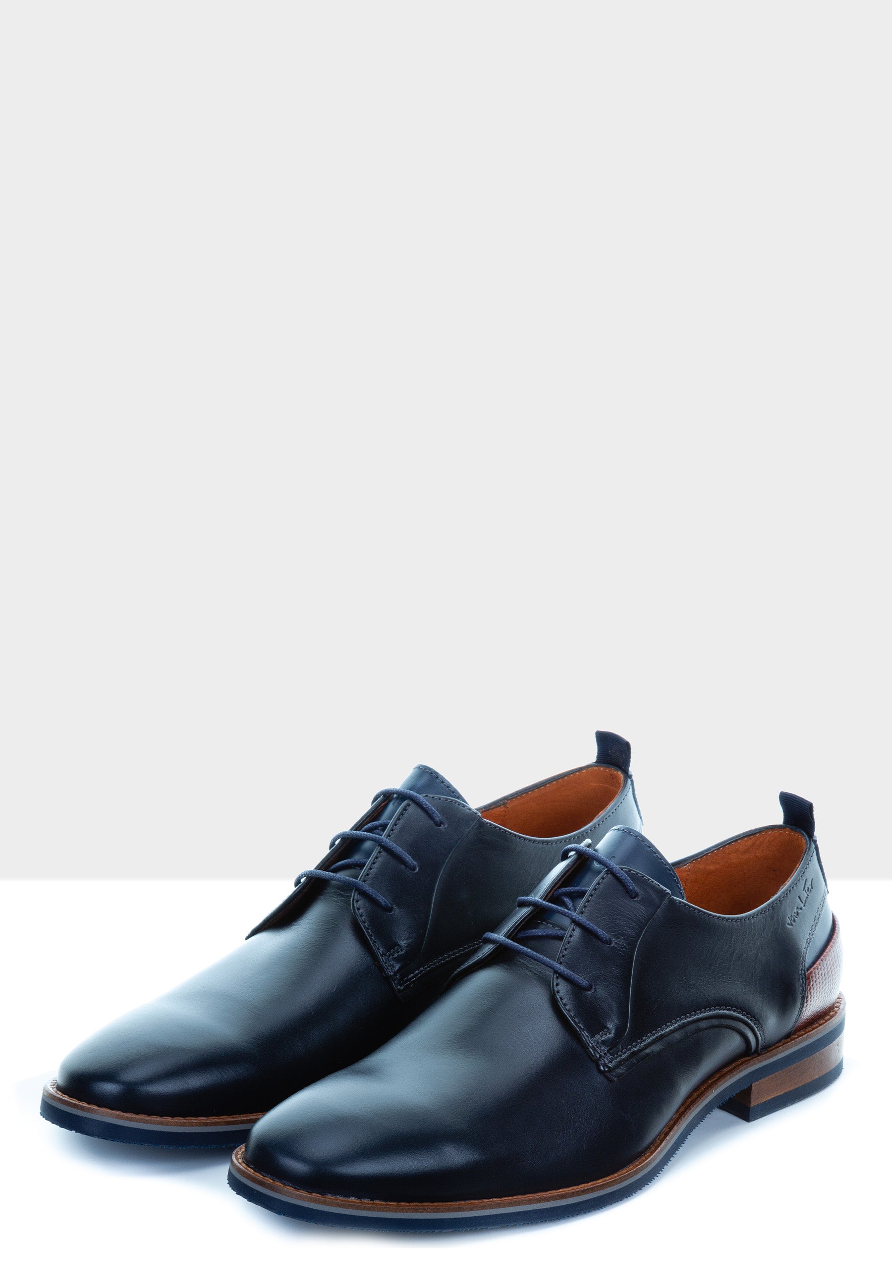 Navy blauw gladleren Amalfi veterschoen