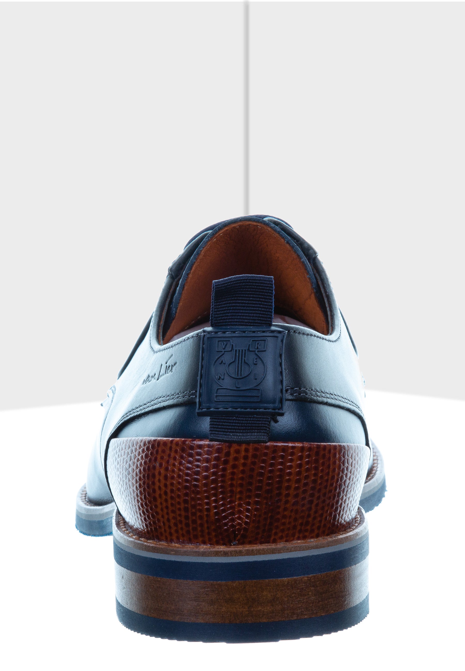 Navy blauw gladleren Amalfi veterschoen