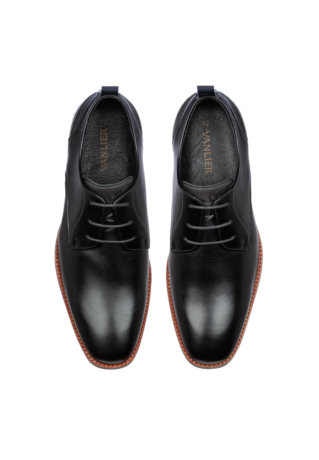 Zwart gladleren Amalfi veterschoen
