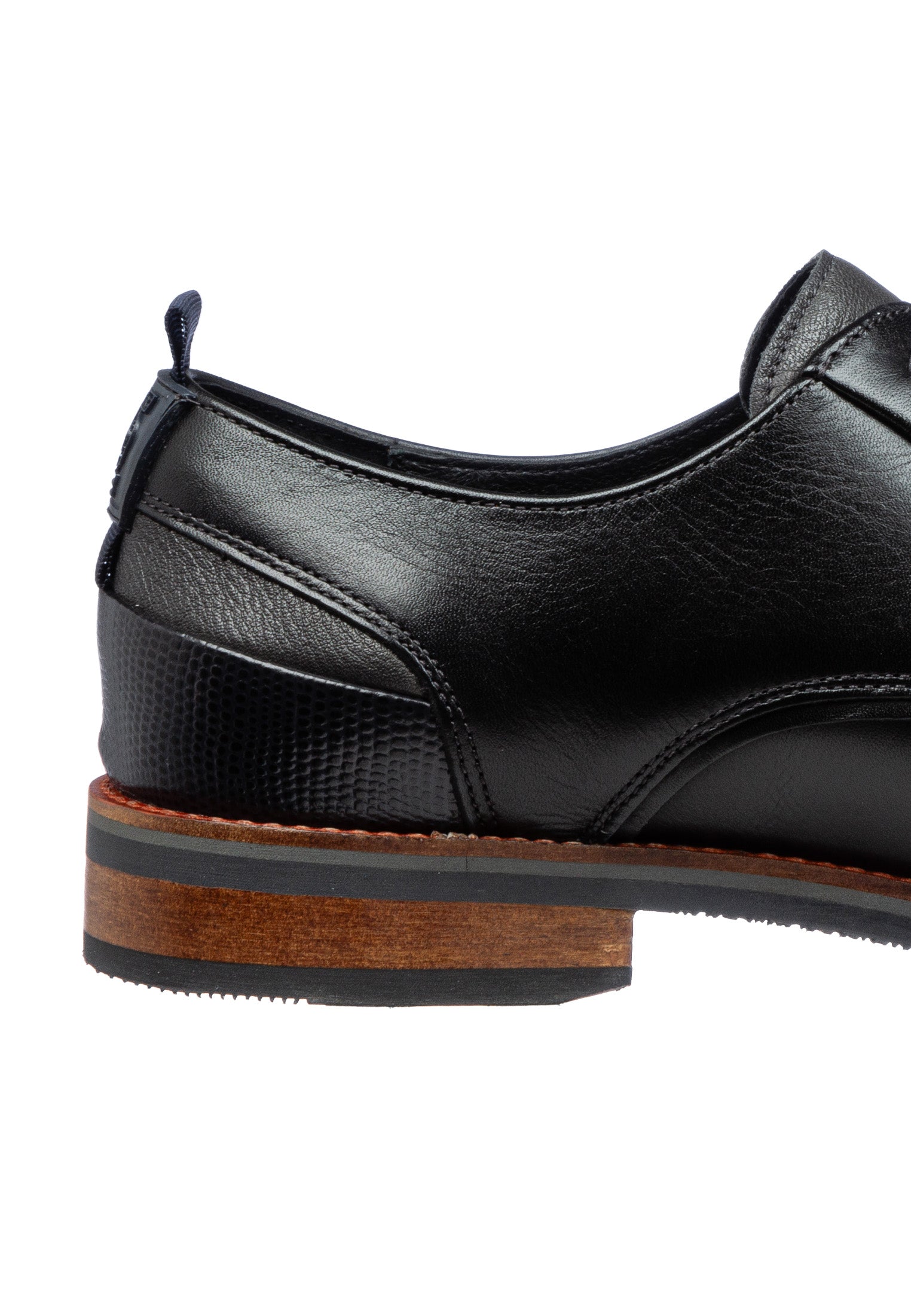 Zwart gladleren Amalfi veterschoen