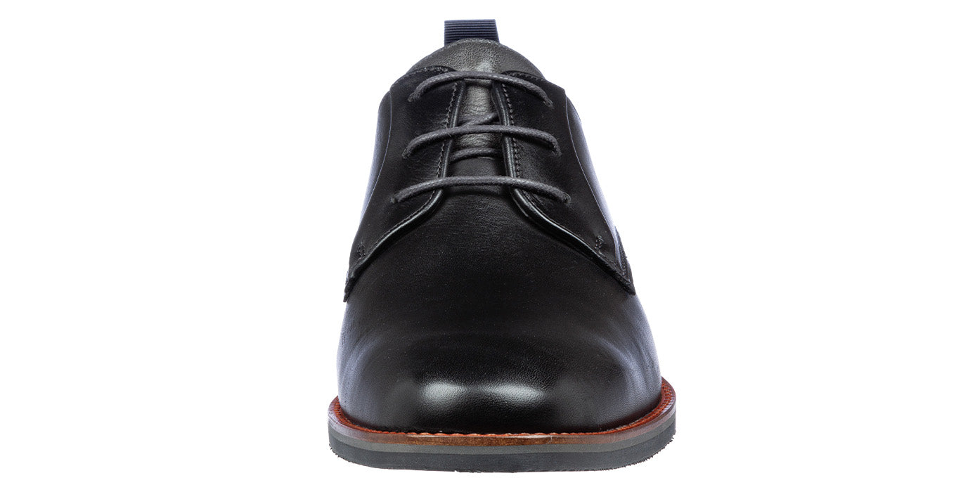 Zwart gladleren Amalfi veterschoen