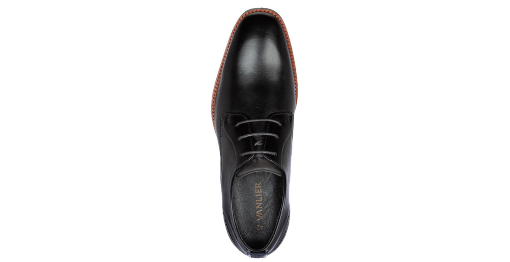 Zwart gladleren Amalfi veterschoen