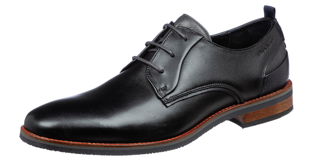 Zwart gladleren Amalfi veterschoen