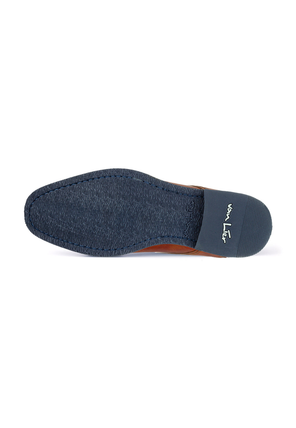 Cognac gladleren Amalfi halfhoge veterschoen