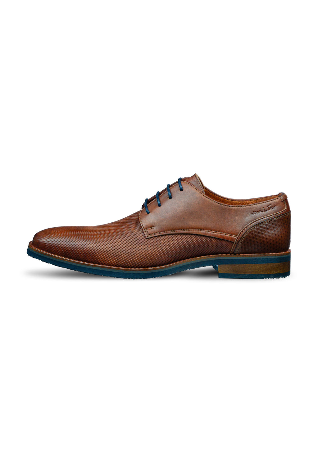 Licht cognac gladleren Amalfi veterschoen