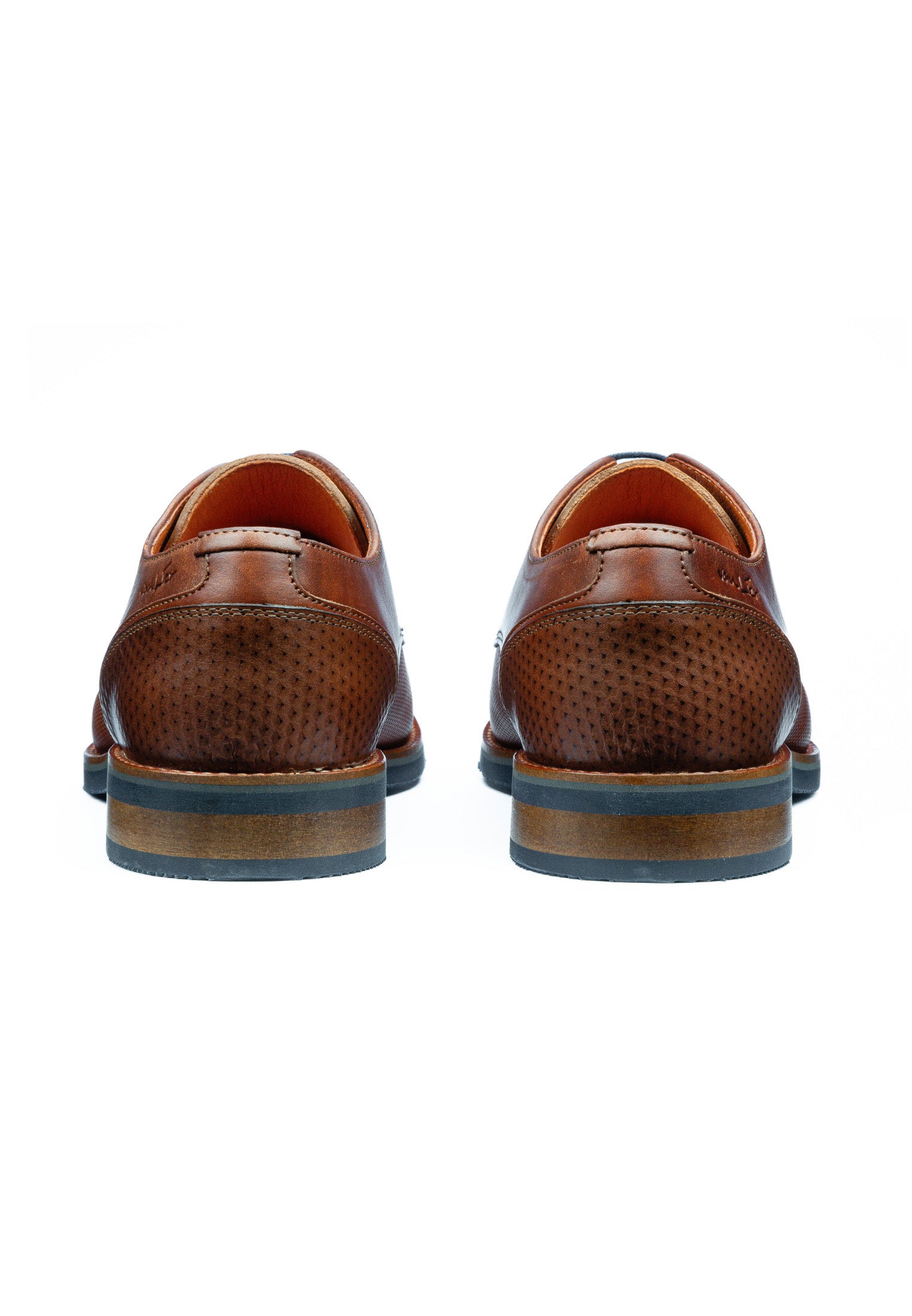 Licht cognac gladleren Amalfi veterschoen