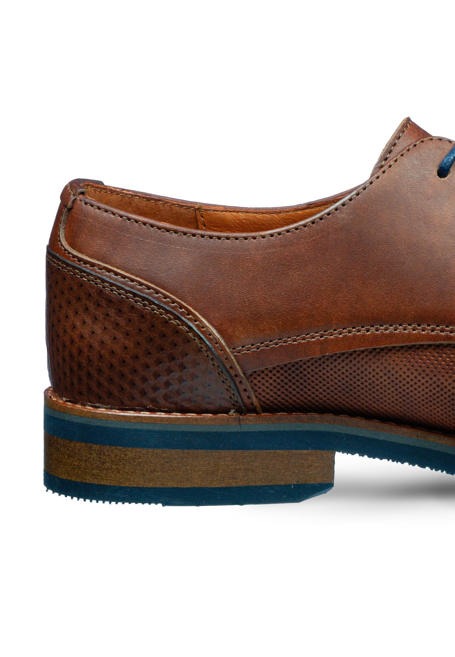 Licht cognac gladleren Amalfi veterschoen