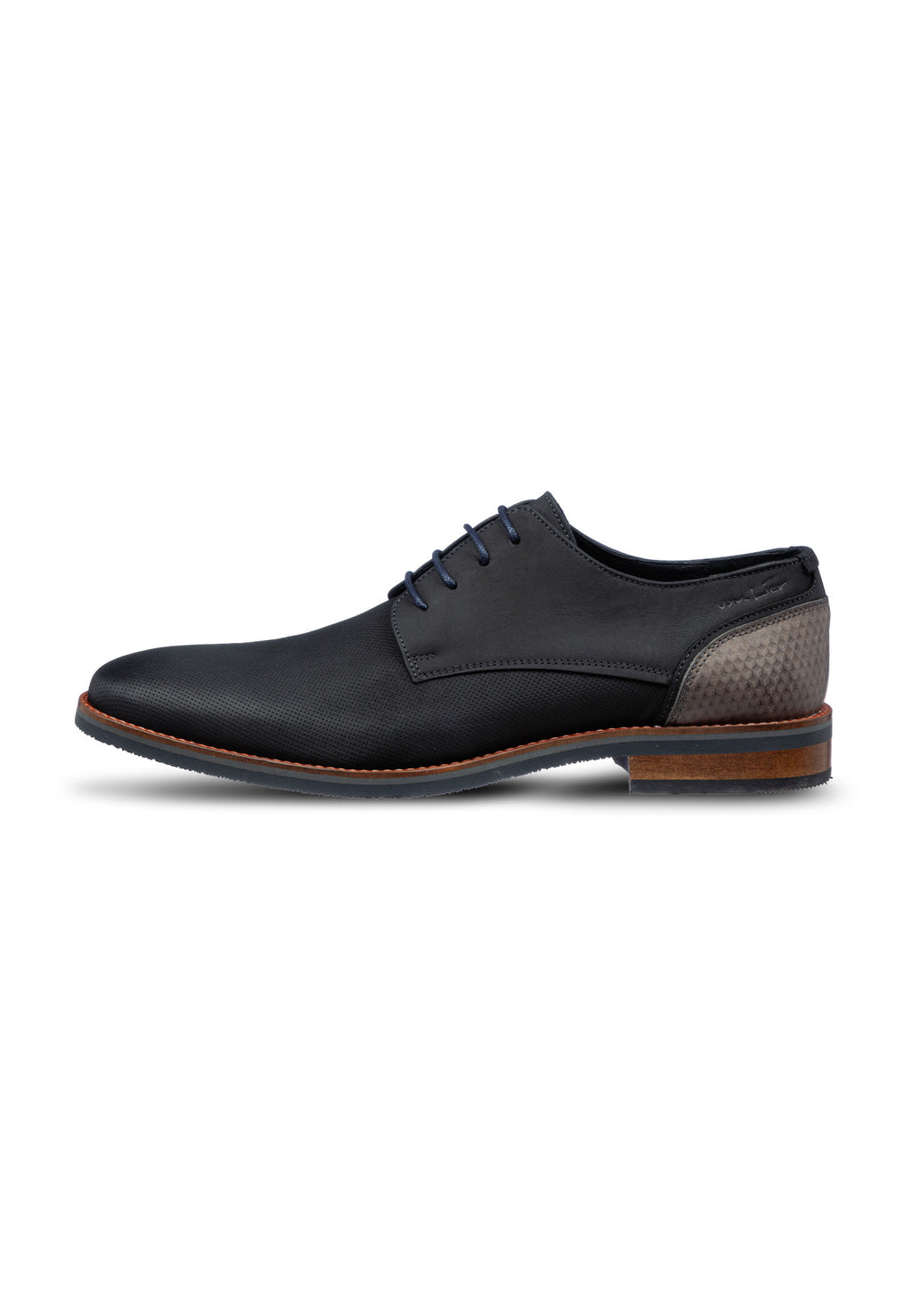 Zwart gladleren Amalfi veterschoen