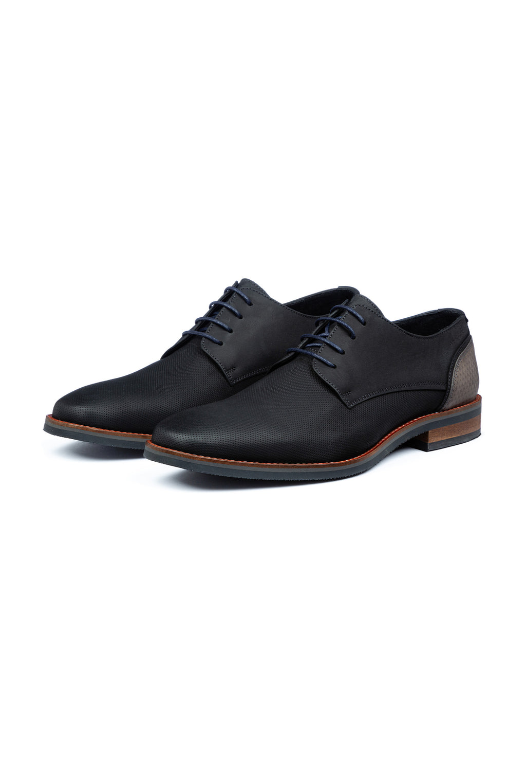 Zwart gladleren Amalfi veterschoen